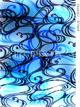 波文様 波模様 グラフィックのイラスト素材