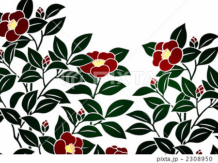 Design Pattern Camellia Stock Illustration