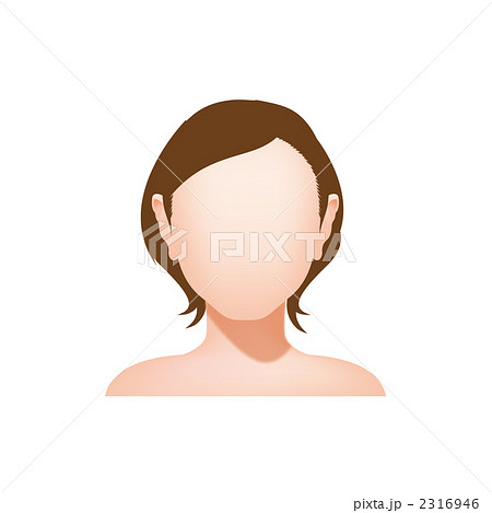 女性の顔のイラスト（正面） 2316946