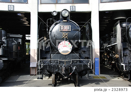 蒸気機関車ｄ５１正面の写真素材
