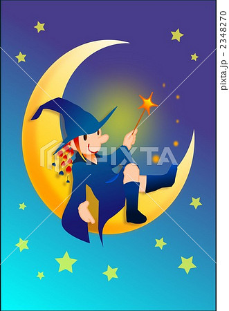 月と魔女のイラスト素材 [2348270] - PIXTA