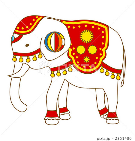 白象 インド象 のイラスト素材 2351486 Pixta