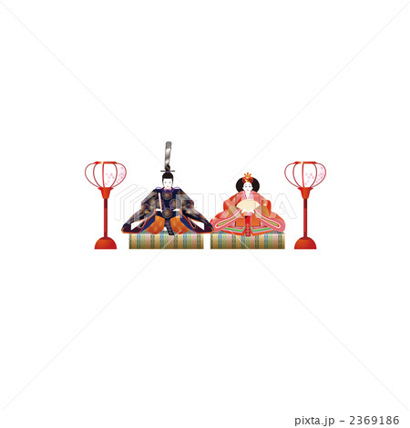 雛人形のイラスト（屏風なし） 2369186