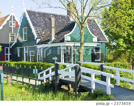 田園　海外民家　家並　オランダ 2373659