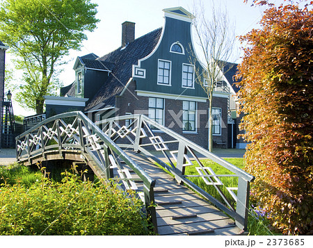 田園　海外民家　家並　オランダ 2373685
