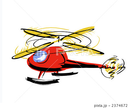 赤いポップなヘリコプター 2374672