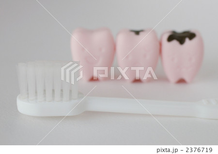 虫歯の模型と歯ブラシ 虫歯の模型と歯ブラシ 2376719