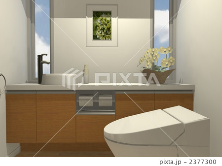 トイレスペースのインテリアパース 2377300