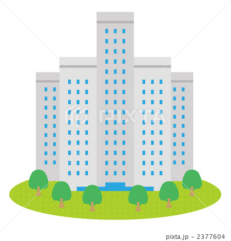 高層住宅 高層マンション ビルのイラスト素材 2377604 Pixta