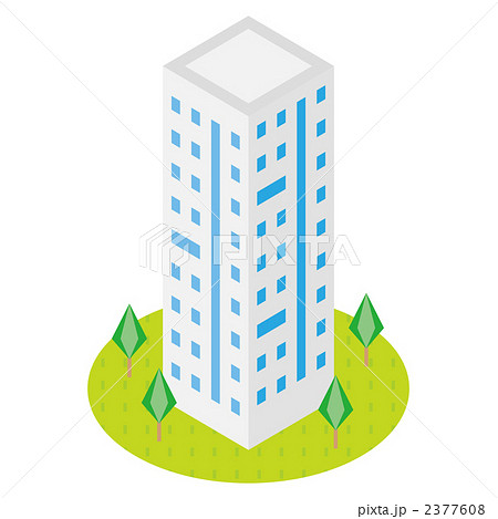 高層住宅 高層マンション 高層ビルのイラスト素材