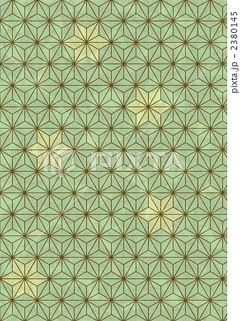 麻の葉文様緑 2380145