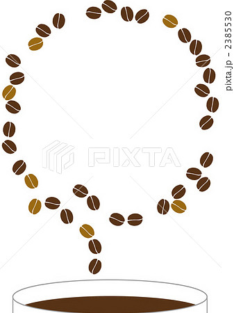フレーム コーヒー豆 コーヒーのイラスト素材
