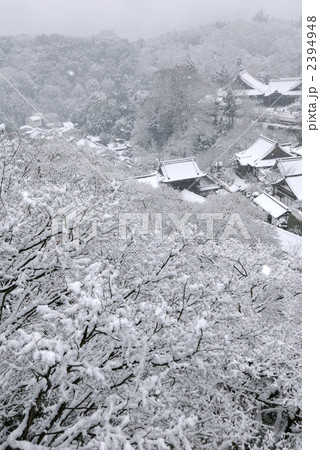 雪の長谷寺俯瞰 2394948