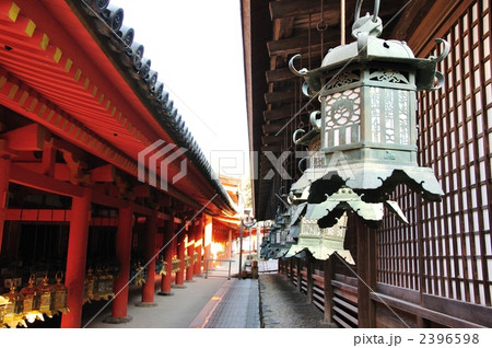 春日大社・直会殿の吊り灯篭 2396598