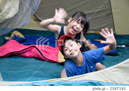 家族キャンプ　テント 2397193