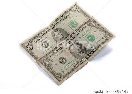 ドル紙幣　1ドル　5ドル　DOLLARS　＄　紙幣 2397547