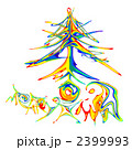 6色のレインボークリスマスツリー 2399993