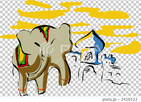 Indian elephant and mosque 2416522
