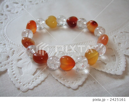 ハート型のカーネリアンとクラック水晶 ハート型のカーネリアンとクラック水晶 2425161