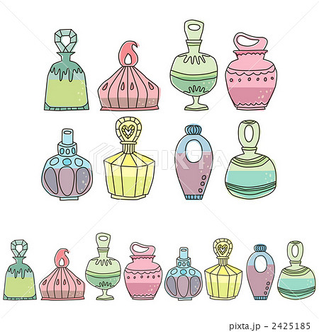 香水瓶 飾り罫のイラスト素材