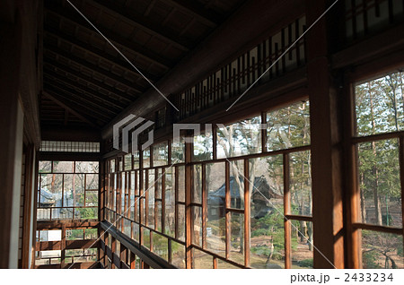 窓枠 窓 日本家屋の写真素材