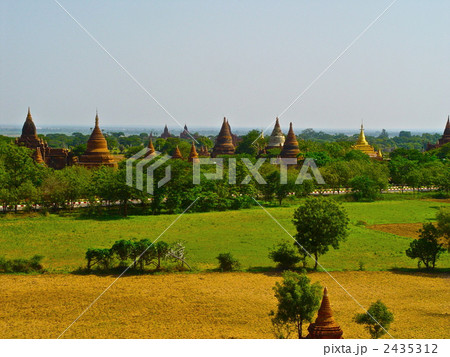 平原に林立するパゴダ（バガン／ミャンマー） 2435312