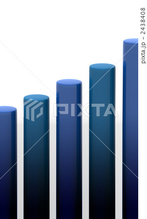 棒グラフ 円柱体 円柱のイラスト素材
