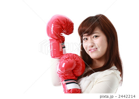 ボクシングする女性 ボクシングする女性 2442214