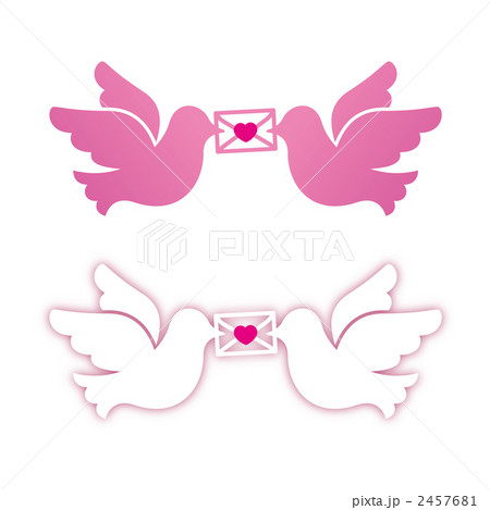 ラブレターを渡す鳩 2457681