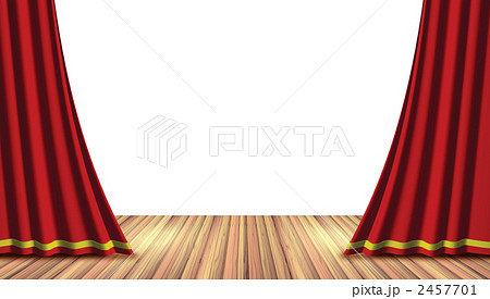ステージカーテン カーテン ステージのイラスト素材 2457701 Pixta