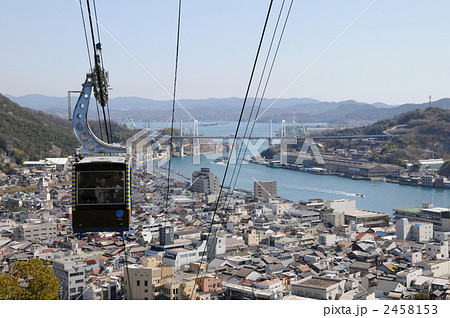 尾道の町並みと千光寺山ロープウェイ 尾道の町並みと千光寺山ロープウェイ 2458153