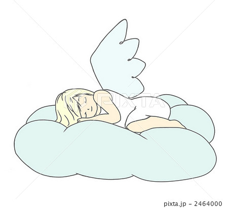 天使 安らか 眠りのイラスト素材