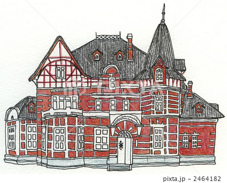 国際友好記念図書館のイラスト素材