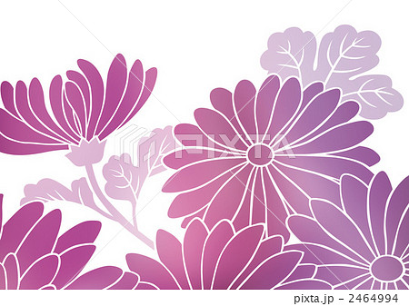 和柄 日本文様 花のイラスト素材 2464994 Pixta