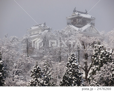 雪化粧した越前大野城 2476260