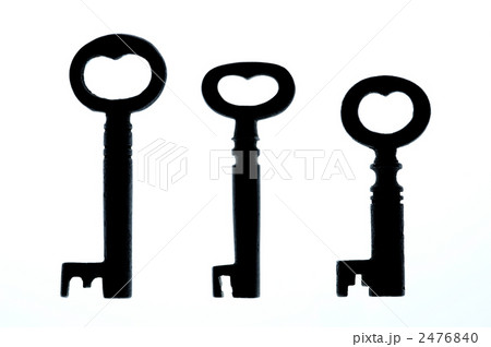 アンティークなハート型の鍵 2476840