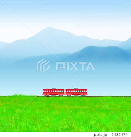 高原列車のイラスト素材