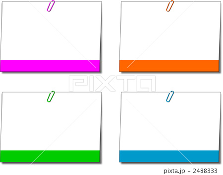 付箋とクリップのイラスト素材 2488333 Pixta