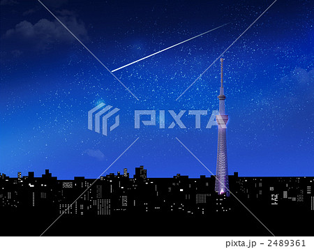 東京スカイツリーと流星 東京スカイツリーと流星 2489361
