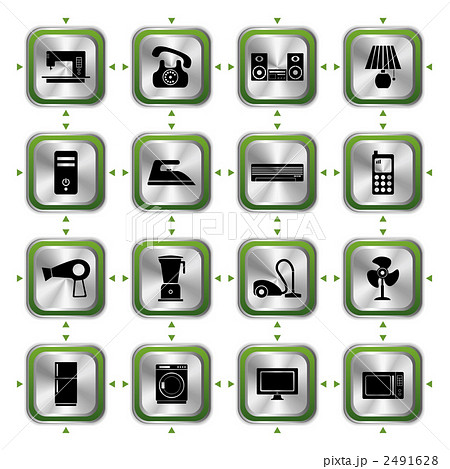 家電アイコンのイラスト素材