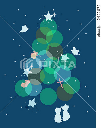 あわくまるいひかりでできたクリスマスツリー 2492872