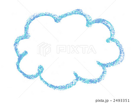 クレヨンで描いた雲 のイラスト素材 2493351 Pixta