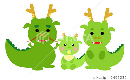 辰の家族のイラスト素材