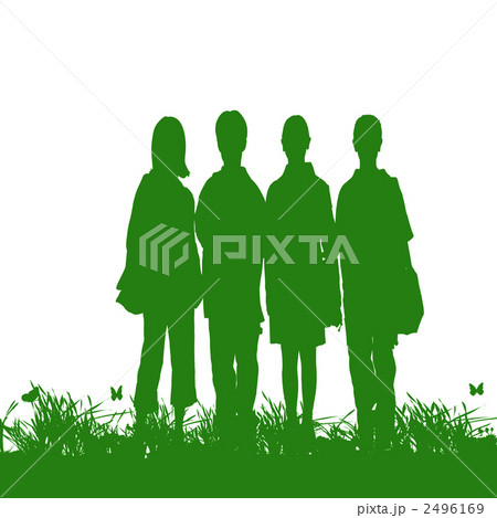 子供たちのシルエット 2496169