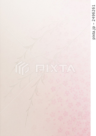 和風背景「枝垂桜・縦」 2496261