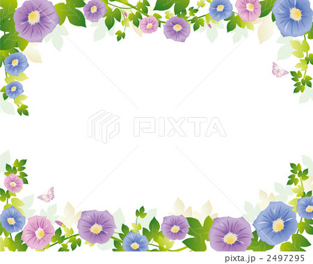 朝顔 花 背景のイラスト素材