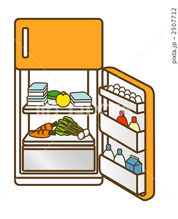 冷蔵庫 キッチン用品 家電のイラスト素材