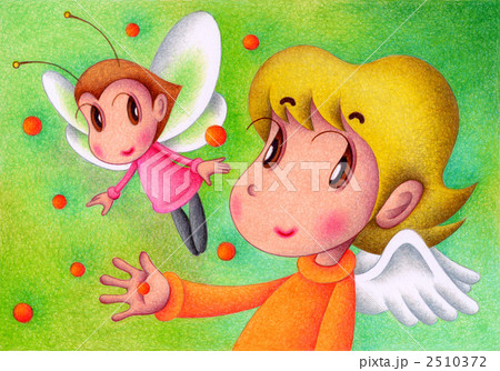 天使のイラスト - 仲良し 2510372