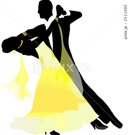 社交ダンス ワルツ スローのイラスト素材