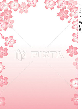 お花見 桜の背景 縦 のイラスト素材